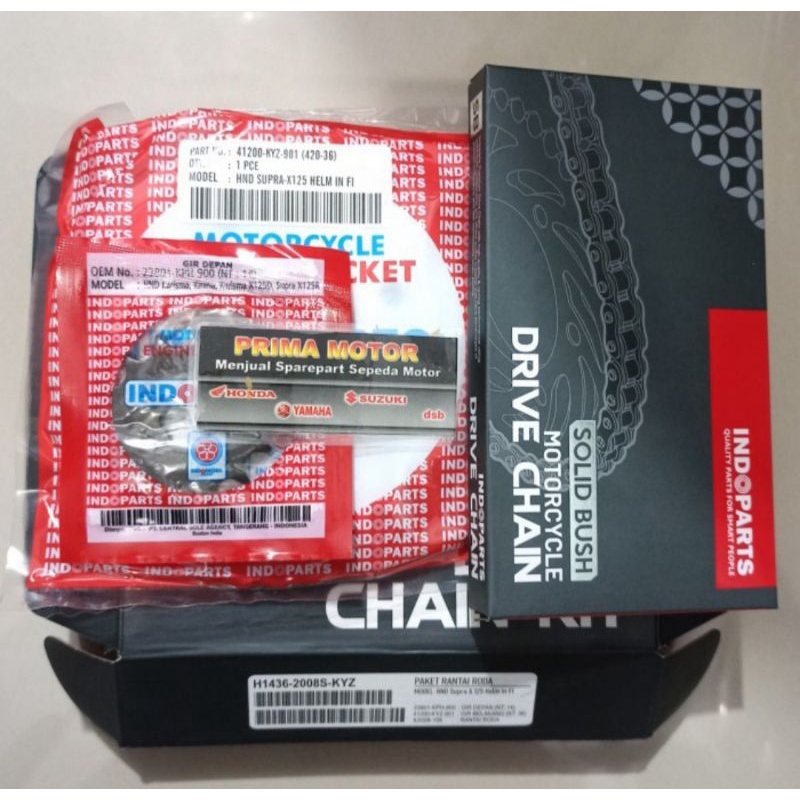 GEAR SET SUPRA X 125 HELM IN FI INDOPART GIR SET SUPRA X 125 HELM IN INDOPARTS