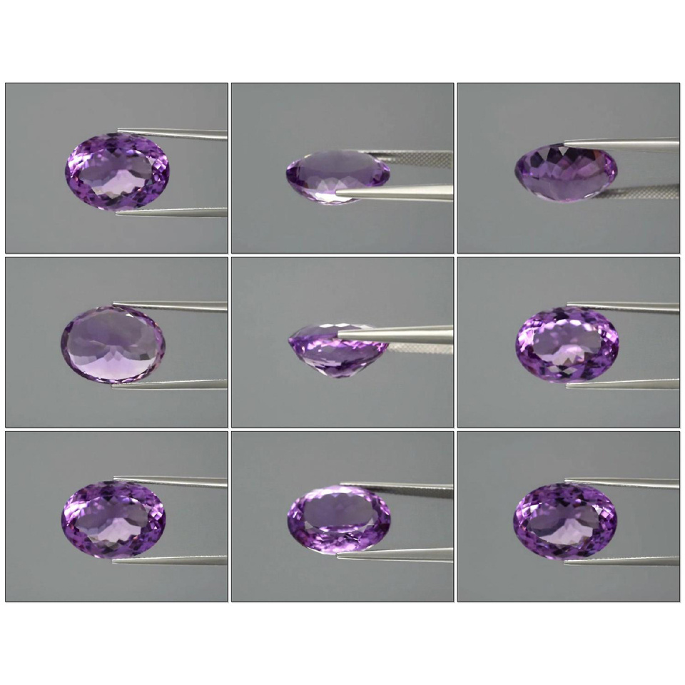 Certified Oval 11.41ct 17x13x8.6mm VVS Natural Unheated Rich Purple Amethyst Uruguay AT119