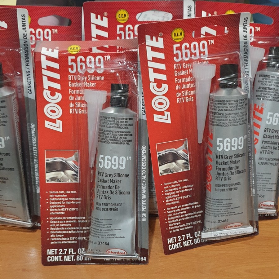 Lem Gasket Packing Loctite RTV Silicone Gasket GREY 80ml