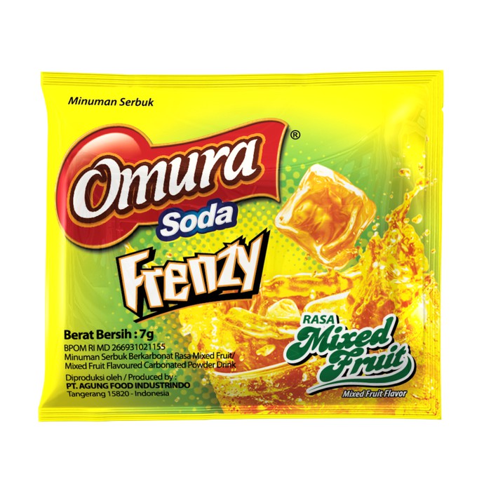 [MINUMAN SACHET] Bubuk Minuman Powder Drink Omura Frenzy Mixed Fruit (1 Renceng)