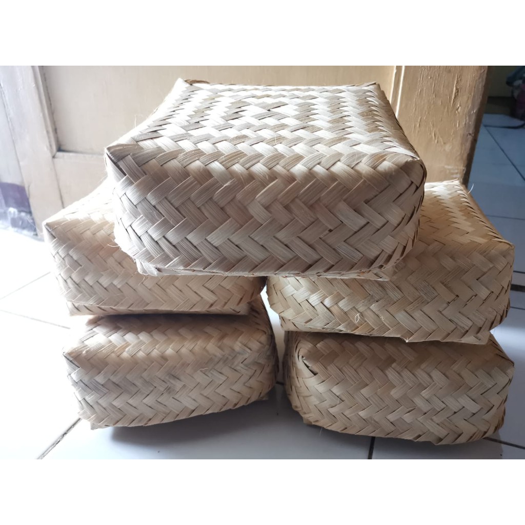 

[ Halodul ] Besek Bambu 25x25, 22x22, 20x20, 18x18, 15x15 Sepasang (wadah dan tutup) kualitas premium