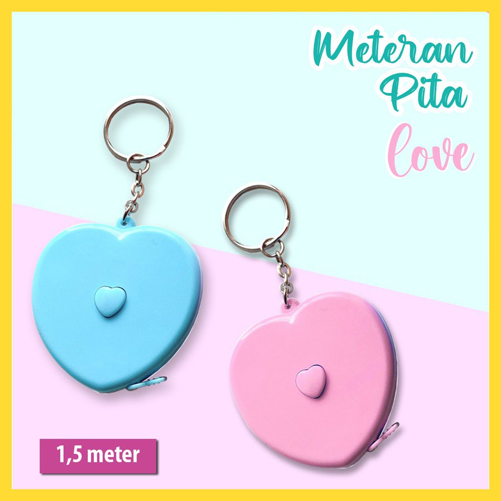 METERAN GANTUNGAN  PITA MINI LOVE BAHAN FIBERGLASS 150 cm