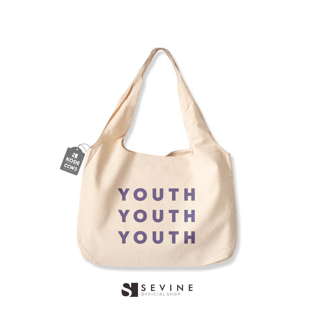 Sevine Tote Bag Kanvas Bonnie Tas Wanita Kuliah Fashion Laptop Totebag Aesthetic Vintage Series - CCW