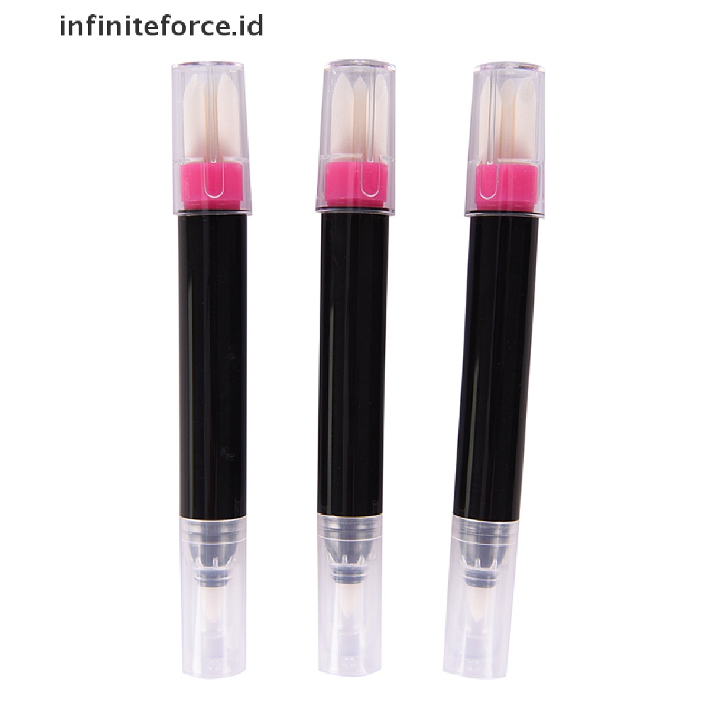 (Infiniteforce.Id) 3pcs / Set Pena Pembersih Kutek Kuku Kosong Untuk Nail Art / Manicure