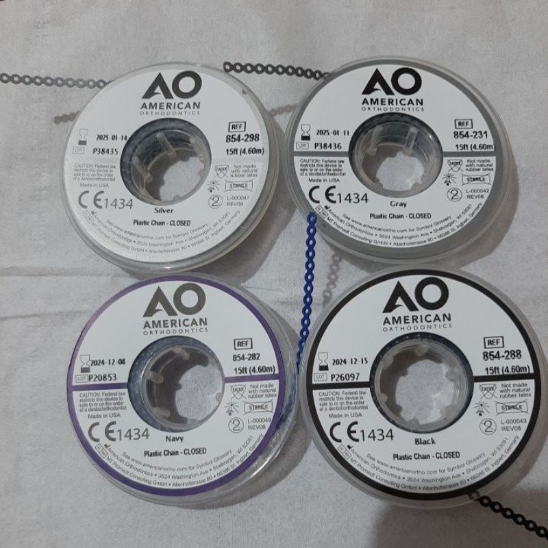 Jual Power Chain American Orthodontics CLOSED (PER METER DAN ROLL