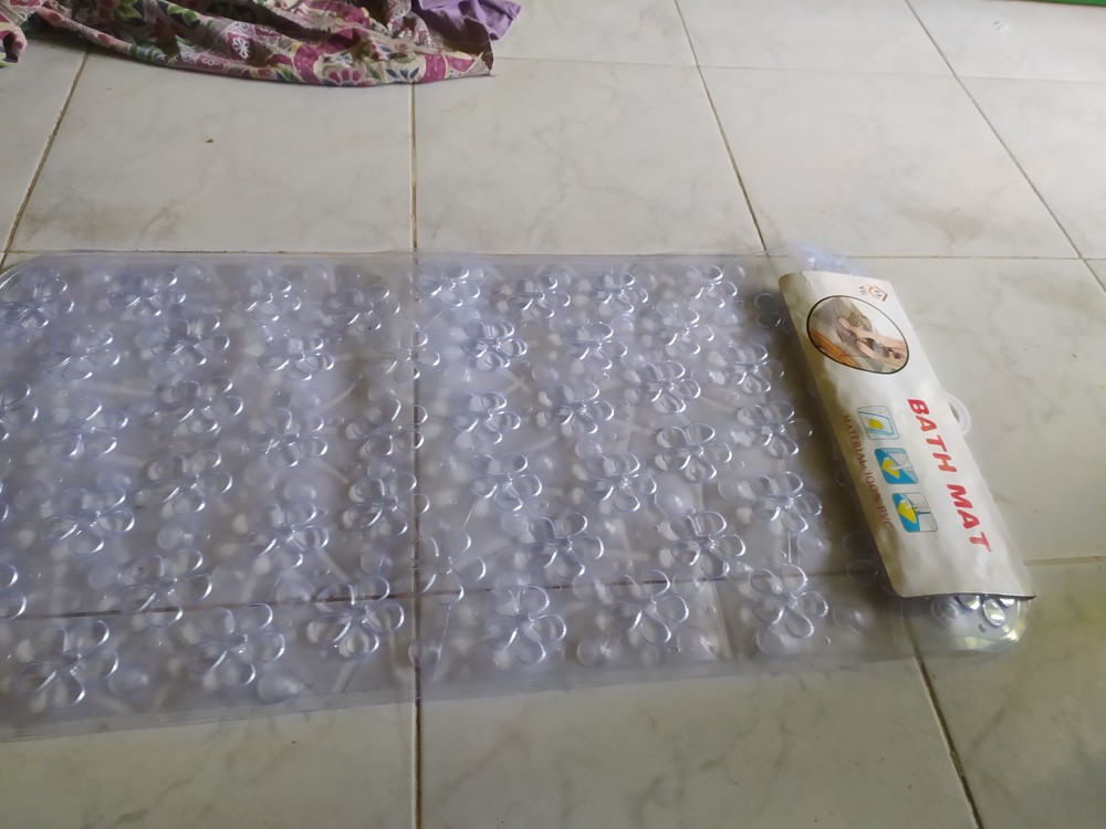 Anti Slip Pvc New Arrival Keset Lantai Kamar Mandi Bath Mat Bunga