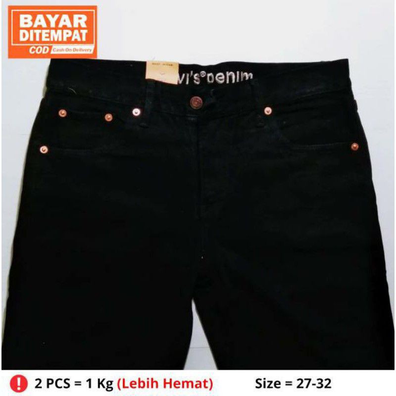 Celana Jeans Panjang Pria Standar Reguler Size 27-38