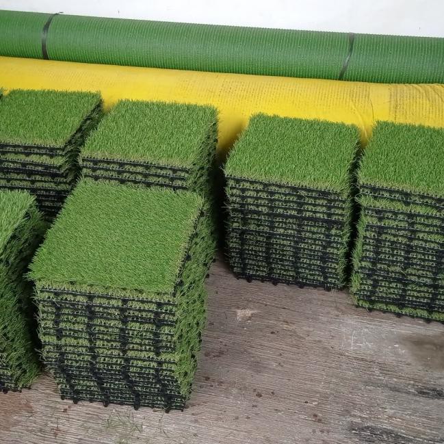 Dijual Murah VNDRM decking tile lantai kayu jati bongkar pasang 30x30 cm / runnen deck 40 Sale