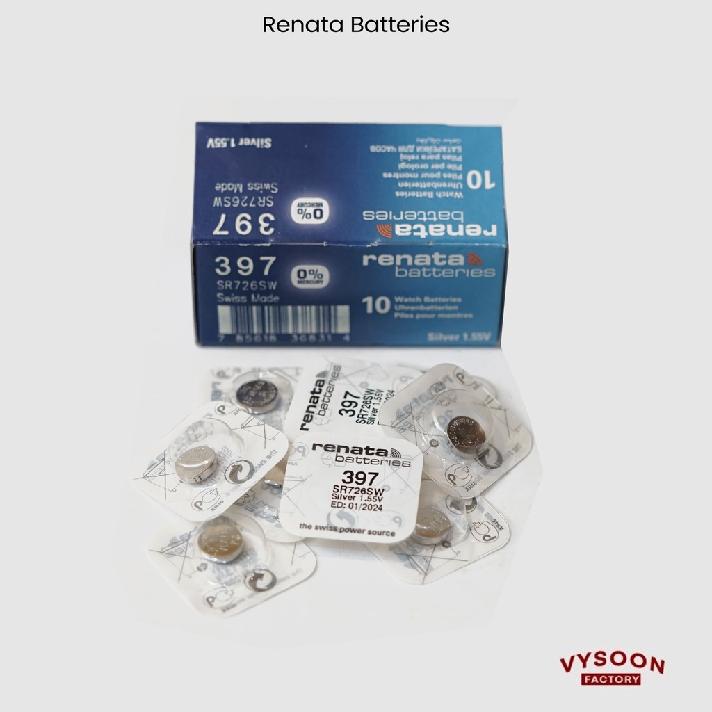 Renata Baterai Jam Tangan 397 SR726SW Battery Button Cell Renata