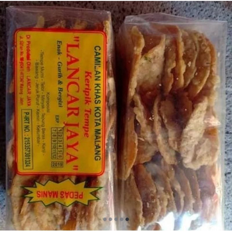 

Keripik tempe aneka rasa Lancar Jaya khas Malang