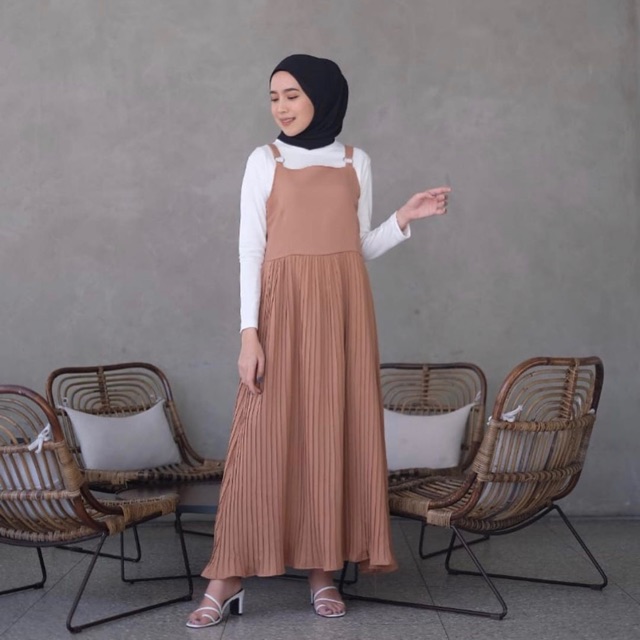 Paling Inspiratif Gamis  Overall  Plisket Retired and Crazy