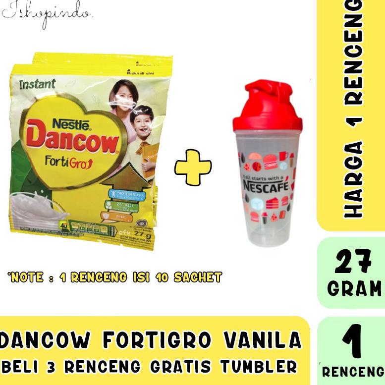 

Terlaku.↕ DANCOW INSTANT FORTIGRO PUTIH 27 GR / COKLAT 39 GR RENCENG (ISI 10 SACHET) 33