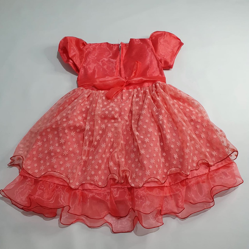 Dress Anak Perempuan 2 tahun 10 tahun Gaun Pesta Anak Import Murah Tile Tulle Organza Organdi KA87