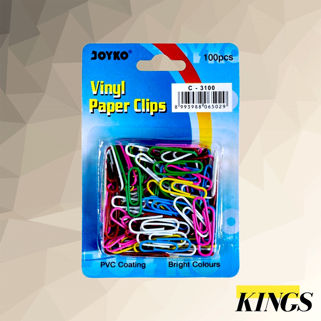 

Joyko Vinyl Paper Clip / Klip / Penjepit Kertas C-3100