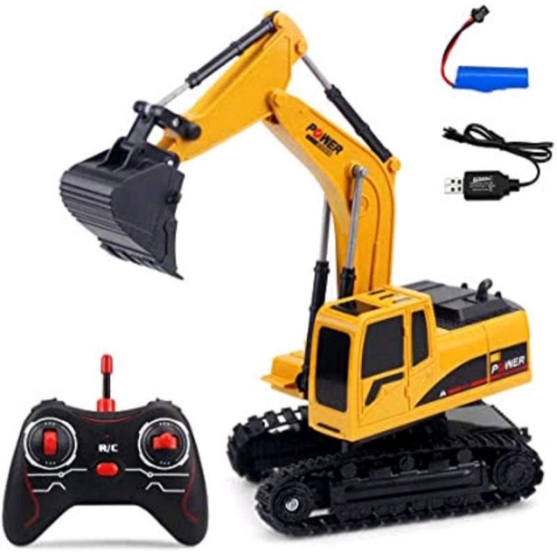 Mainan Anak RC Truck Set Kontruksi Whell Loader / RC Excavator Murah