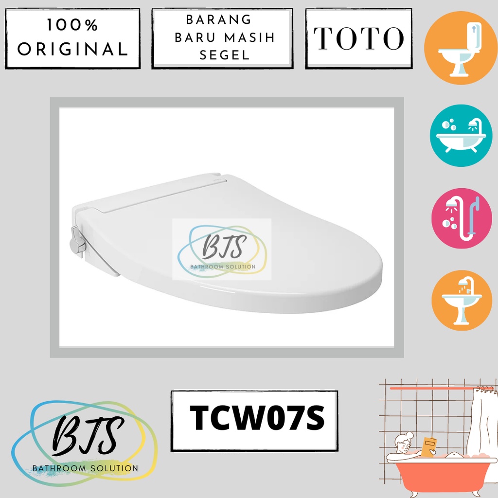 alas duduk closet / tutup kloset TOTO TCW07S / TCW 07 S / TCW07 S / TCW 07S / TCW07S / TCW07