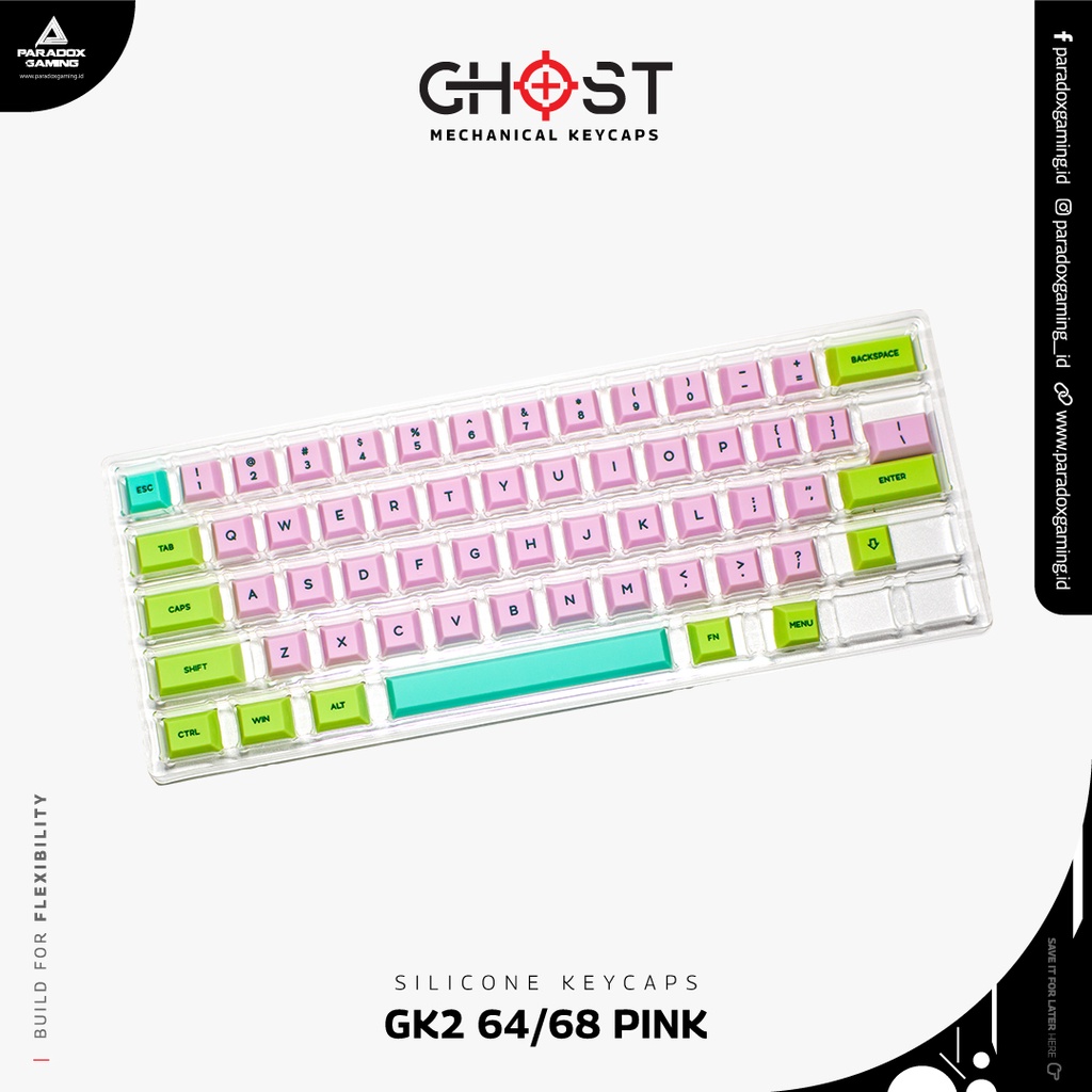 Keycaps GK2 Silicone - Pink / GK2 Silicone - Pink