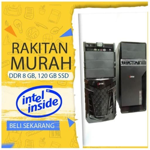 Komputer PC Rakitan Core i3 2120 8GB SSD 128GB Untuk Kantor Sekolah