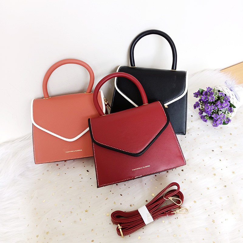 Fashion tas wanita selempang sling bag cewek handbag kulit pu import murah kualitas bagus terbaru