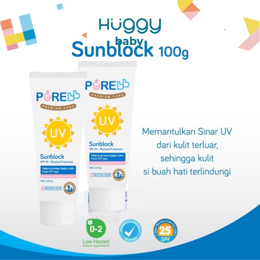 Pure BB Baby SunBlock SPF 25 Pure Baby Sun Blok Bayi dan Anak-anak