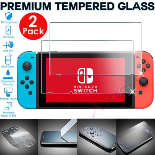2Pcs Pelindung Layar Tempered Glass Premium untuk Nintendo Switch 2017