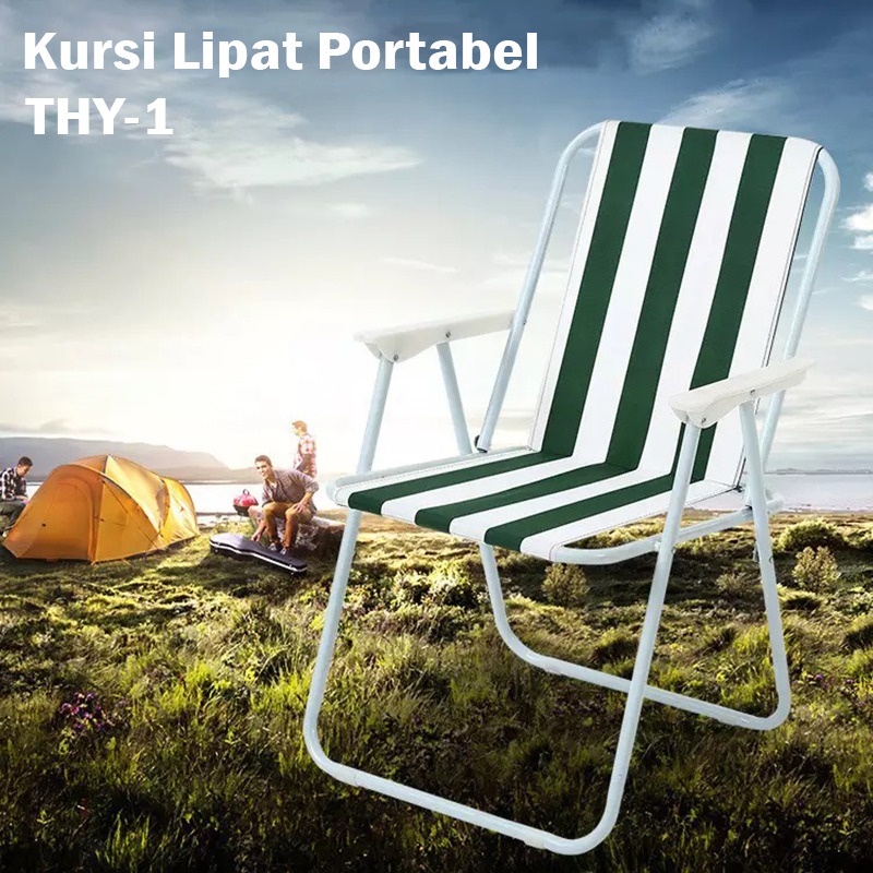 Santai Lipat  Kursi Lipat Portable Kursi Outdoor Kuat dan Nyaman THY-1