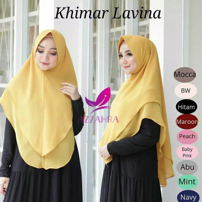 [[BISA COD]] Hijab Khimar Syari / Khimar Lavina /NEW ARRIVAL Double Layer / Azzahra BOOM SALE Kode