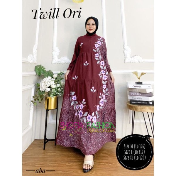 Gamis twill ori lukis | gamis lukis | batik pekalongan