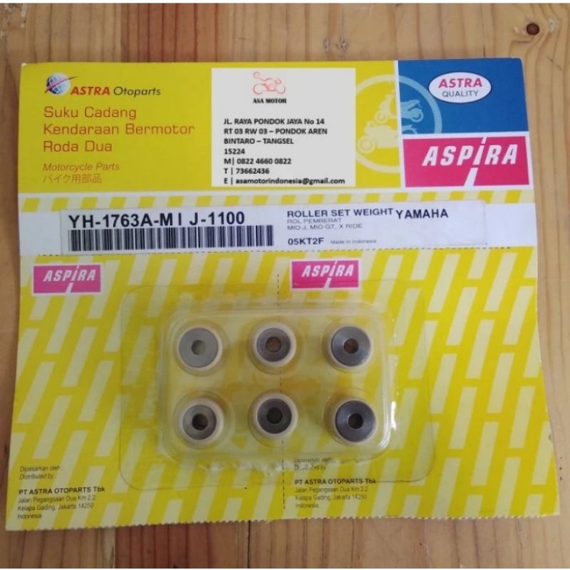 ROLLER SET ASPIRA UNTUK MOTOR YAMAHA MIO JMIO GT - 110
X-RIDE