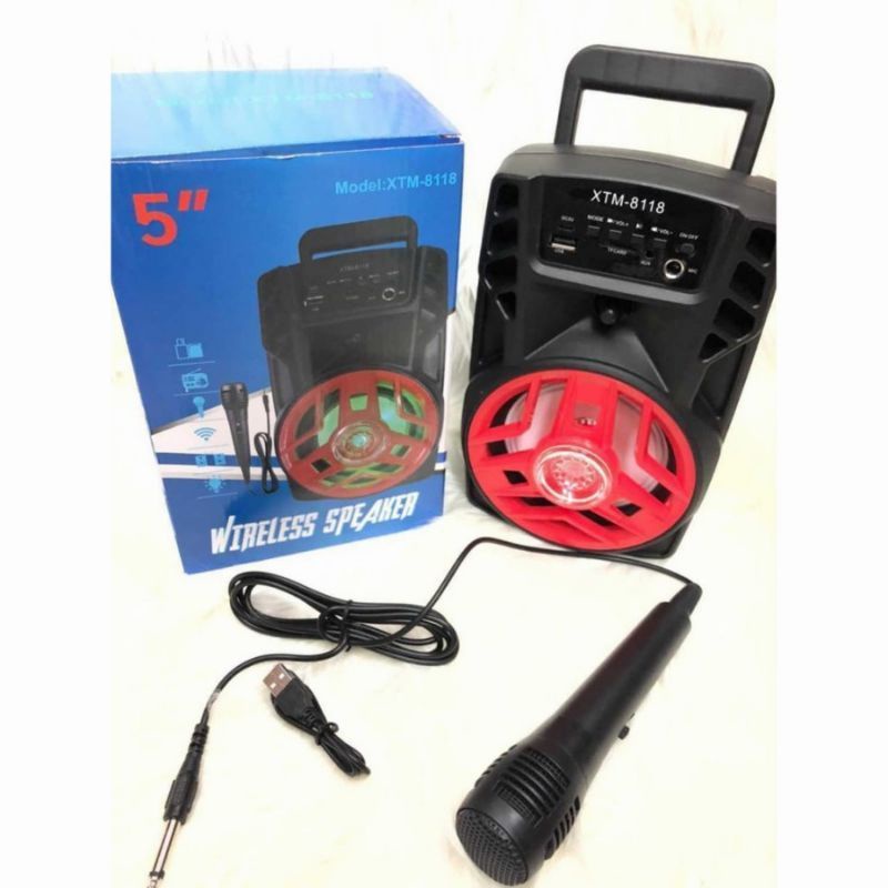 COD SPEAKER BLUETOOTH 5 INCH XTM-8118 PLUS MIC KARAOKE//SALON AKTIF XTM-8118//SPEAKER KARAOKE X-BASS//SPEAKER MURAH