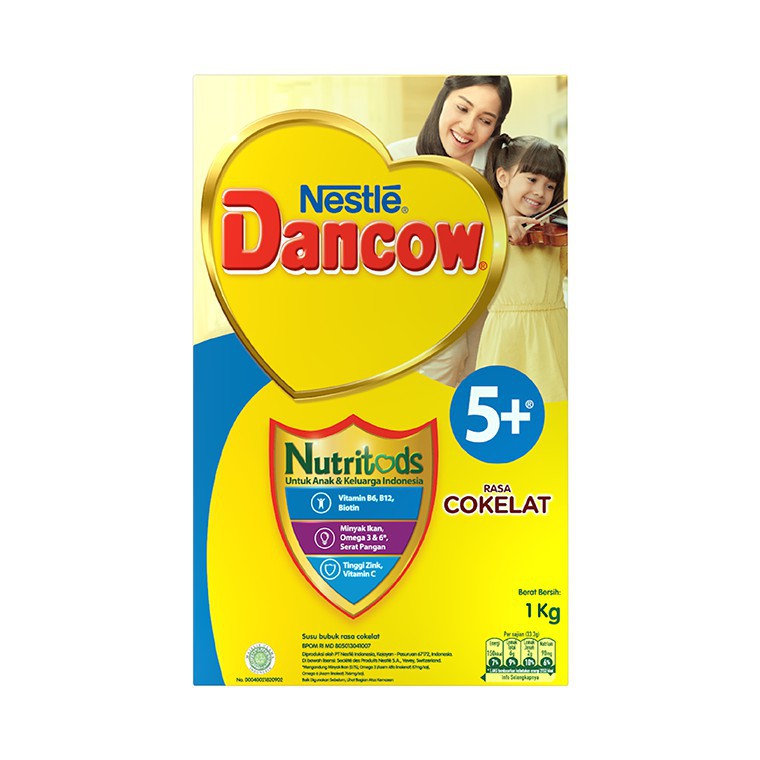 SUSU DANCOW 5+ RASA VANILA / MADU / COKLAT 1KG