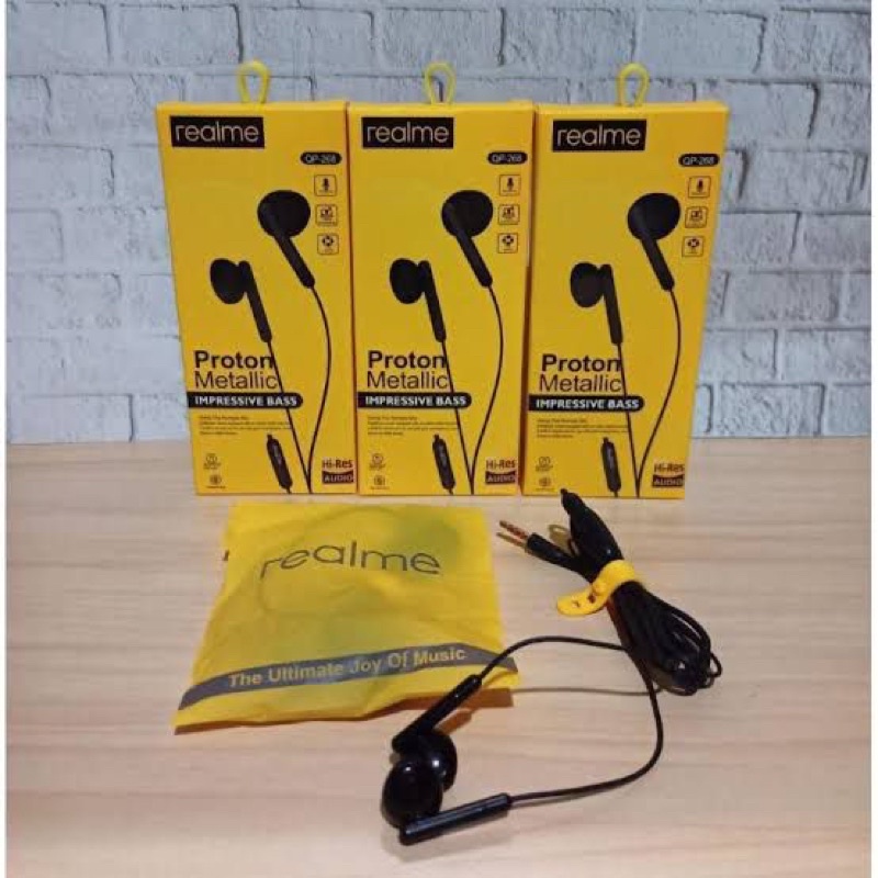 HEADSET REALME R268 SUPER BASS PREMIUM IMPORT HF REALME R268