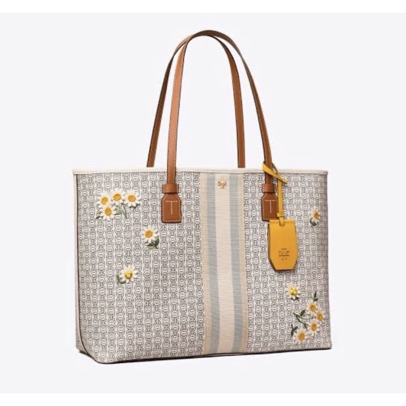 Tory Burch Gemini Link Canvas Tote Bag