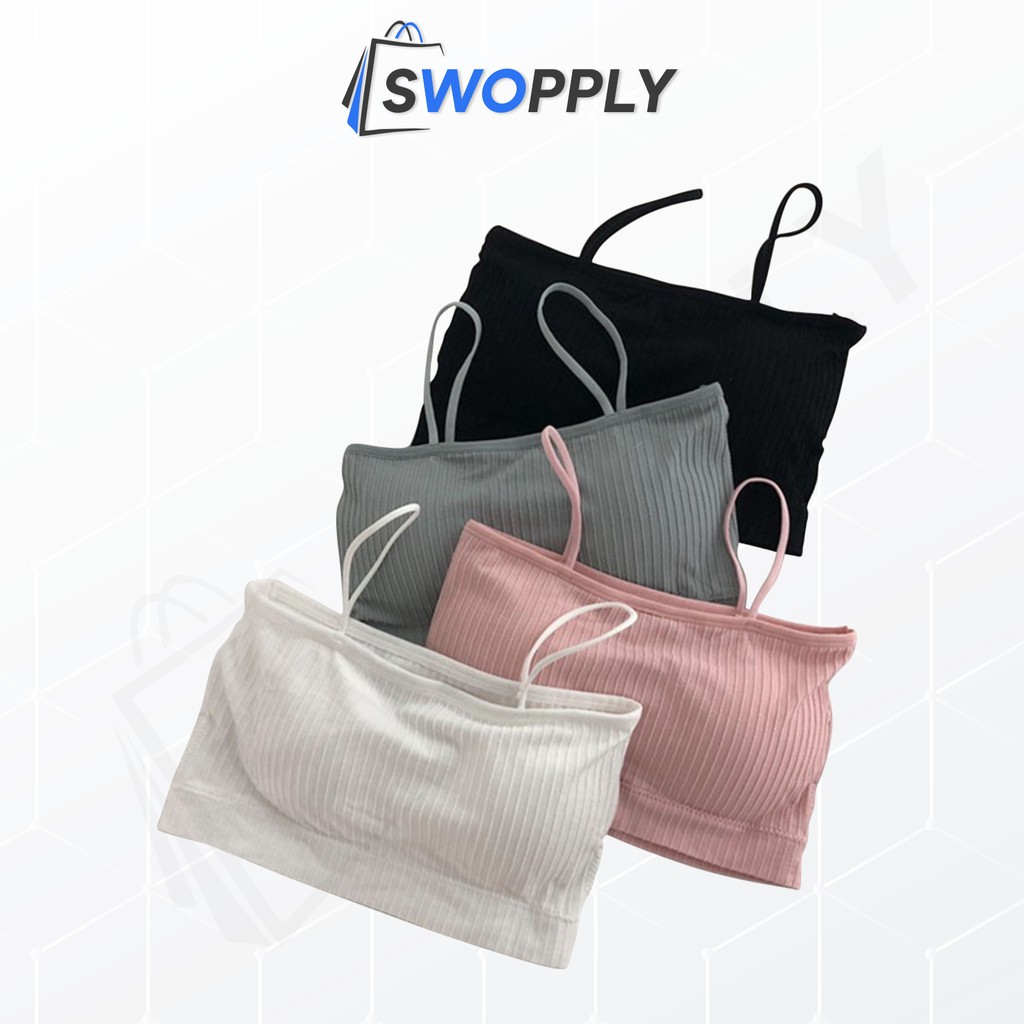 Swopply BRA358 Pakaian Dalam Wanita Bra Tanpa Kawat Sport Bra Gym Push Up Bra Wanita Bra Olahraga