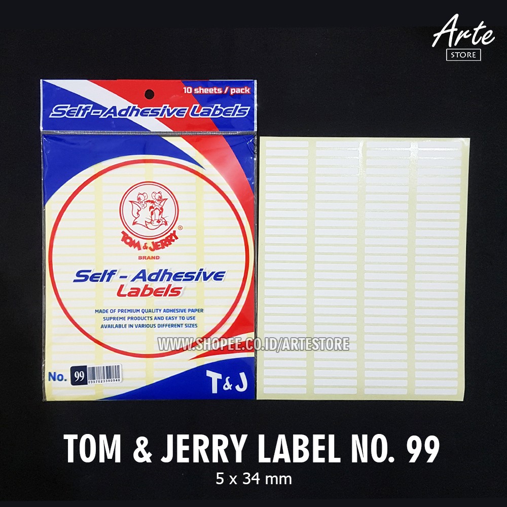 Label Tom &amp; Jerry No. 99 isi 10 Lembar