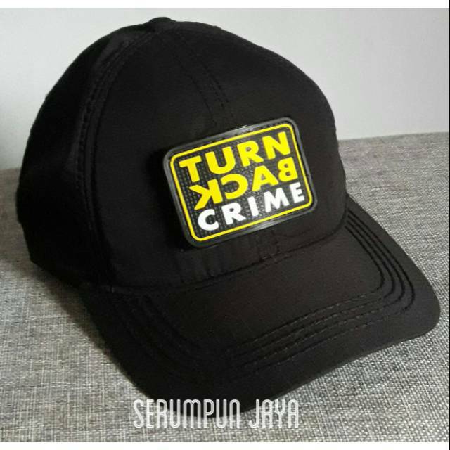 TOPI TURN BACK CRIME - TOPI TBC - TOPI TBC VELCRO HITAM
