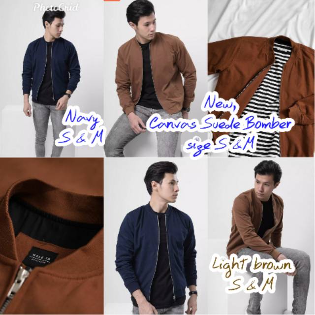 Canvas Suede Bomber By Male.Id