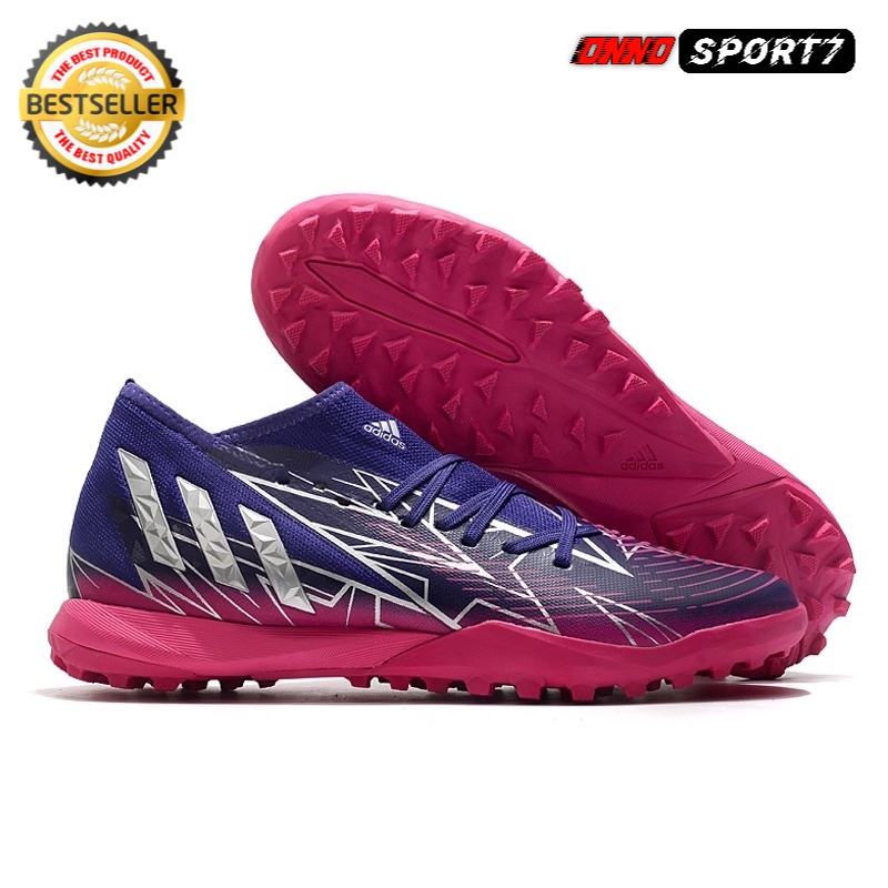 Sepatu Futsal Adidas Predator Edge .3 Low Purple Pink TURF