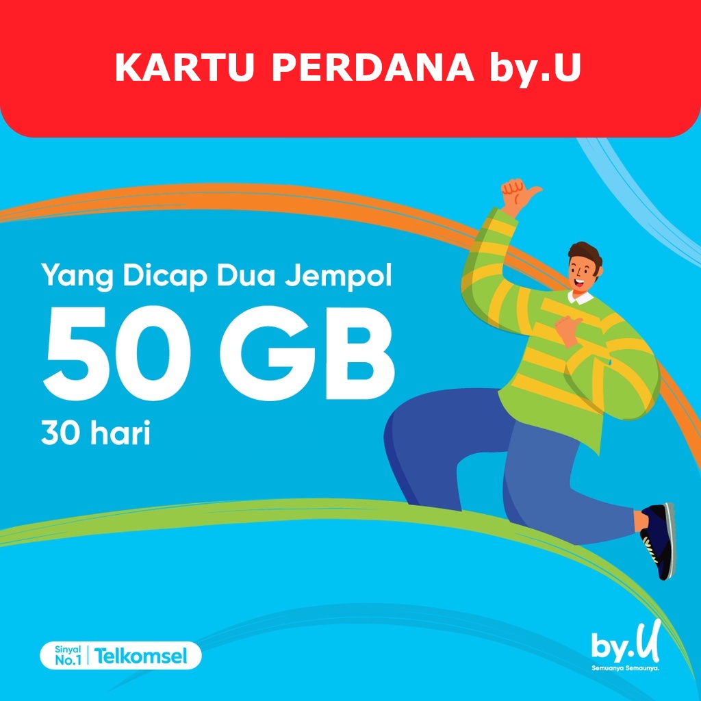 Kartu Perdana  byU by U Kuota 50 GB 30 HARI