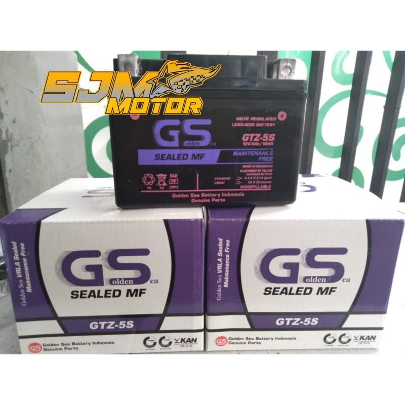 Jual Aki GS kering motor yamaha Honda GTZ GTZ5S GTZ 5S Aki kering