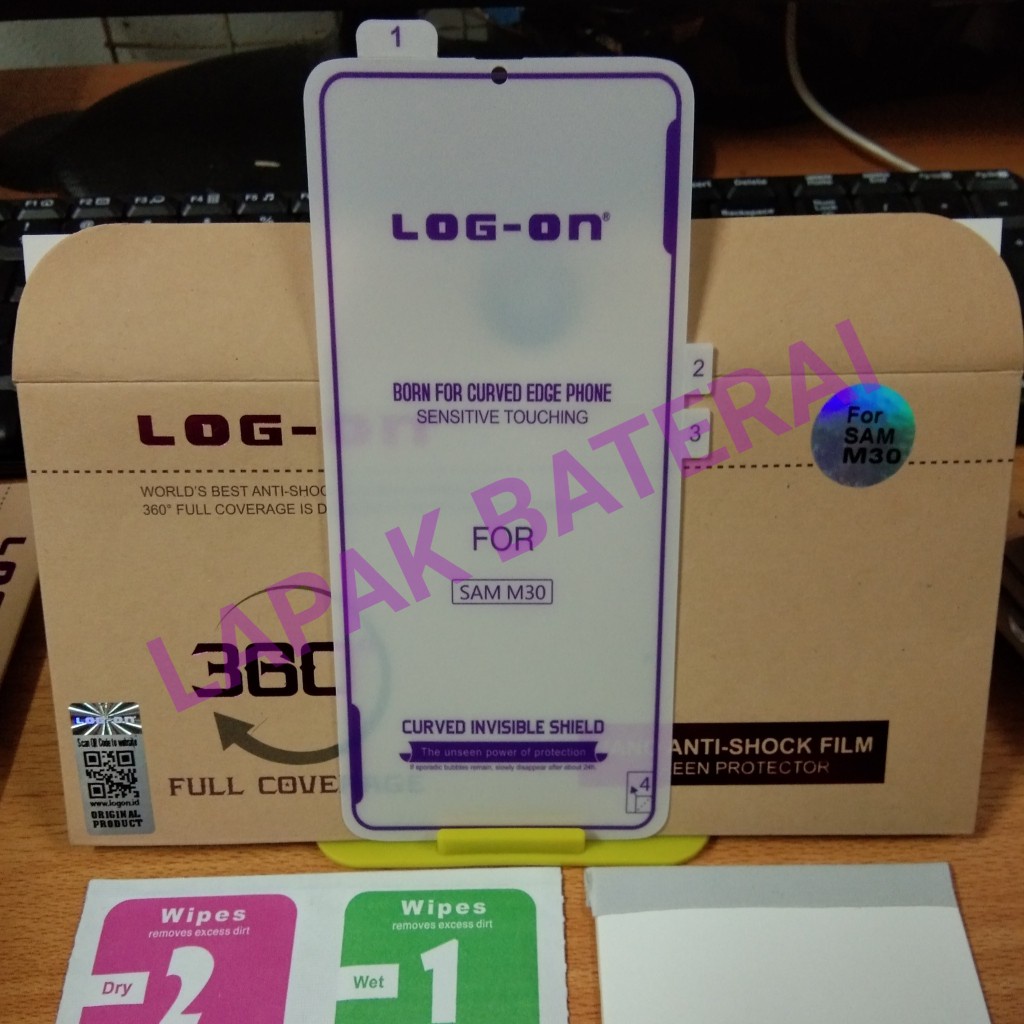 LOG ON ANTISHOCK SAMSUNG M30 ANTI GORES JELLY SCREEN GUARD HYDROGEL