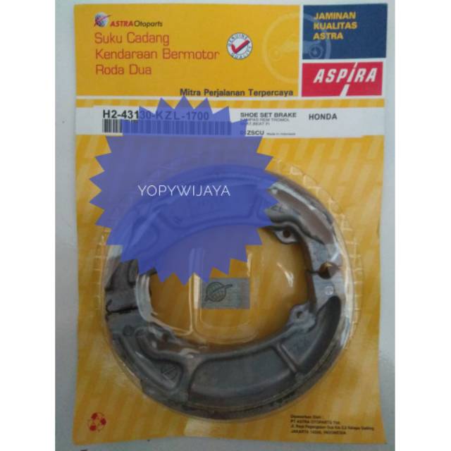 KAMPAS REM BELAKANG VARIO BEAT ASPIRA