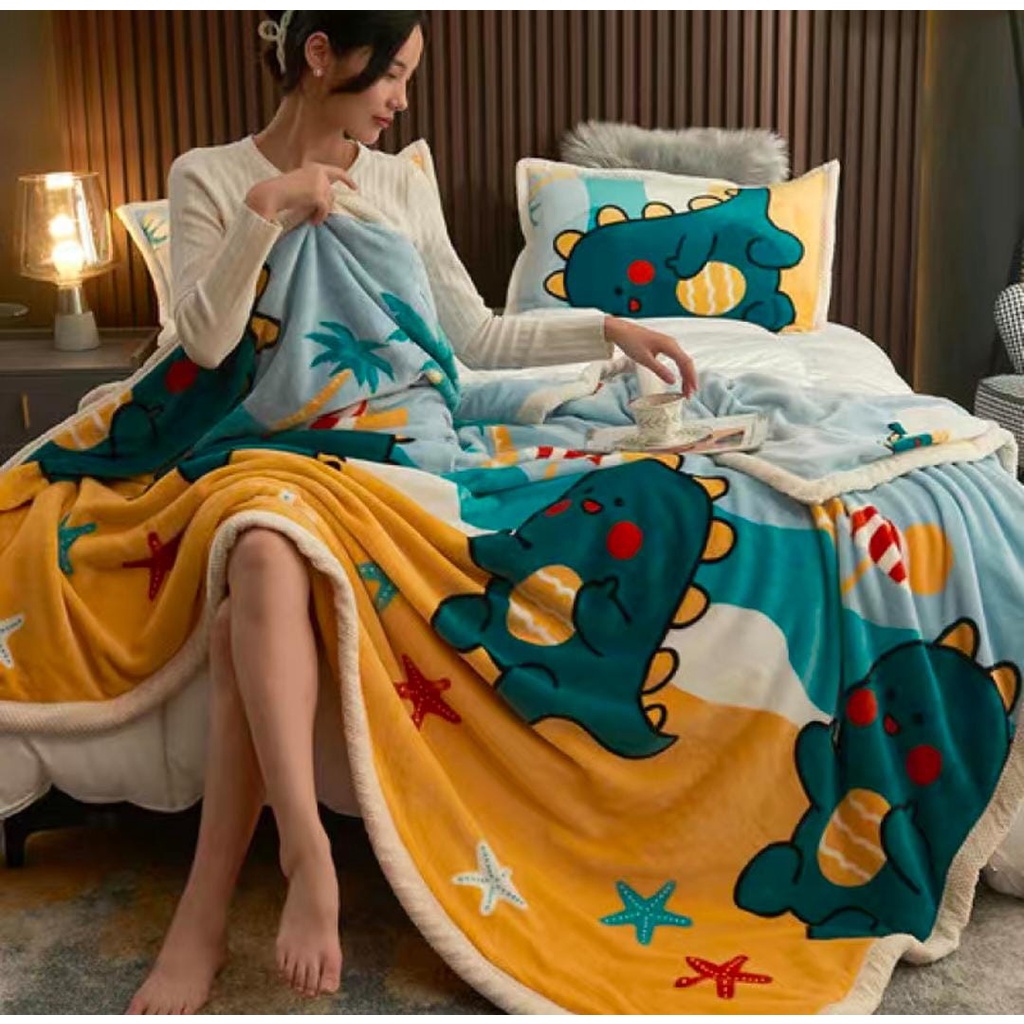 Selimut Bulu Dewasa Size 140x200 Super Lembut Dan Halus