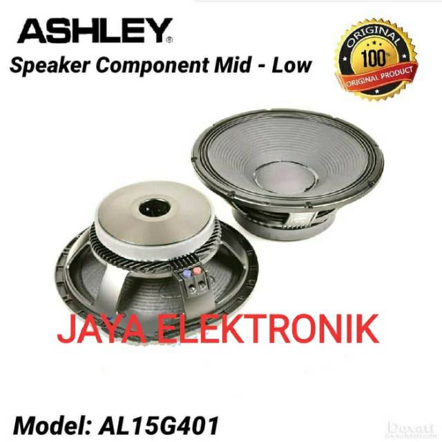 Speaker Component Ashley AL15G401 Woofer 15 inch Original Mid - Low