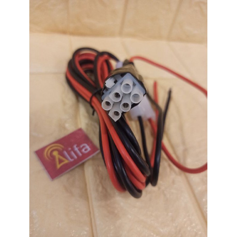 Kabel DC Cord 6 Pin untuk Radio HF SSB Icom Kenwood Yaesu Alinco