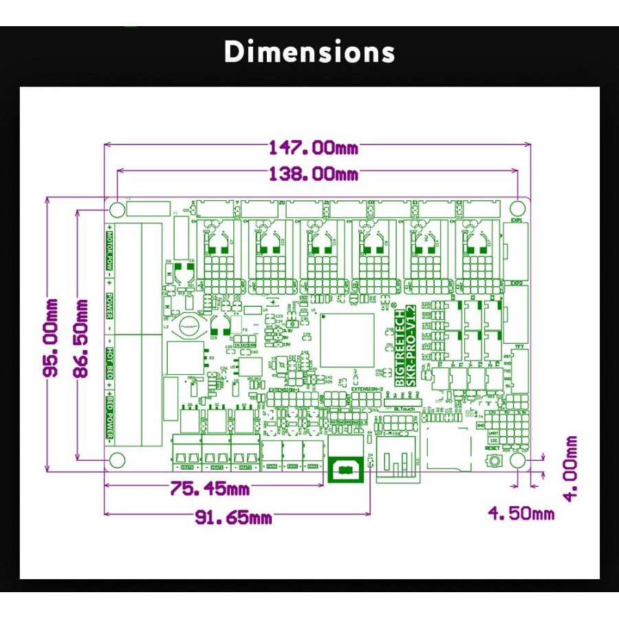 Original BigTreeTech BIQU SKR V1.2 PRO 3D Printer Board Upgrade