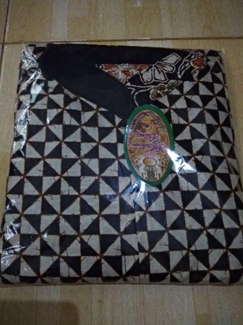 Gamis Batika Kembang Ceplok Batik Sogan Muslim Pesta