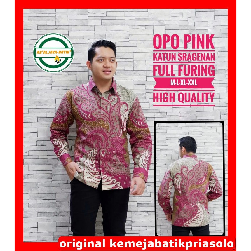 ATASAN BATIK PREMIUM KEMEJA BATIK SOLO Lengan Pendek Lapis Furing Rajasakti Adinata