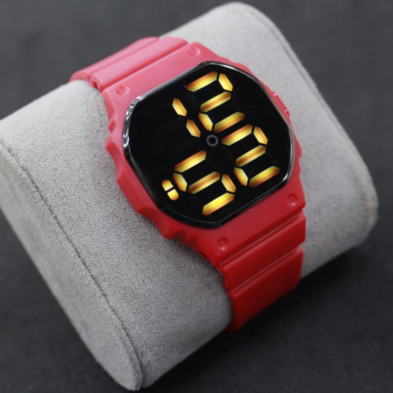 Jam led watch octagon free GIFT box