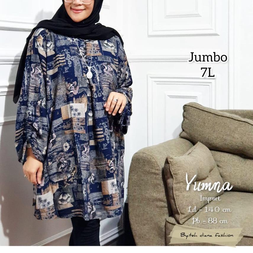 ► Atasan Wanita Jumbo / Baju Atasan Wanita Jumbo / Blouse Atasan Jumbo Ld 140 Model Yumna Seriz Ld 1